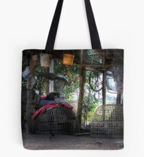 Farm outhouse and implements Tote Bag