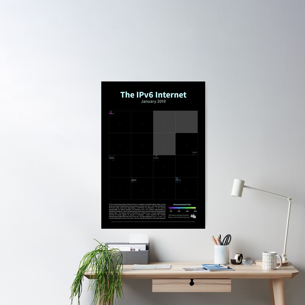 The IPv6 Internet - January 2019 Poster