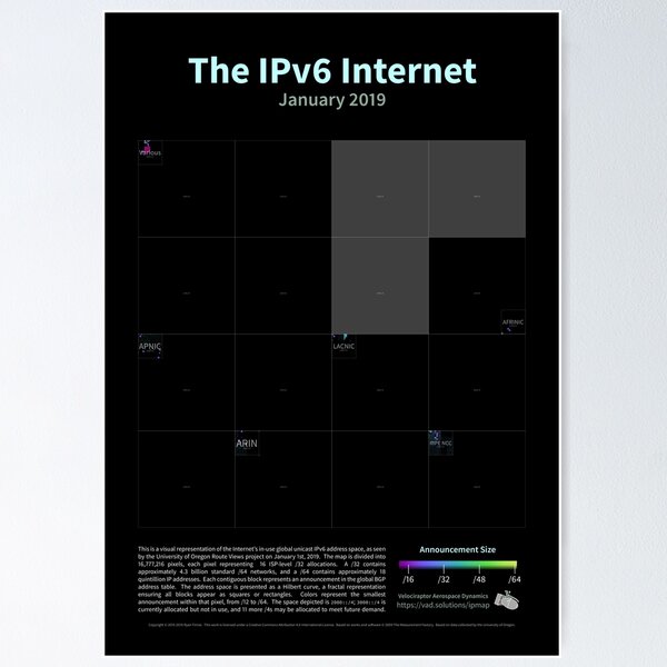 Vista previa del artículo con la obra «El Internet IPv6 - Enero 2019», diseñado y vendido por vadco.