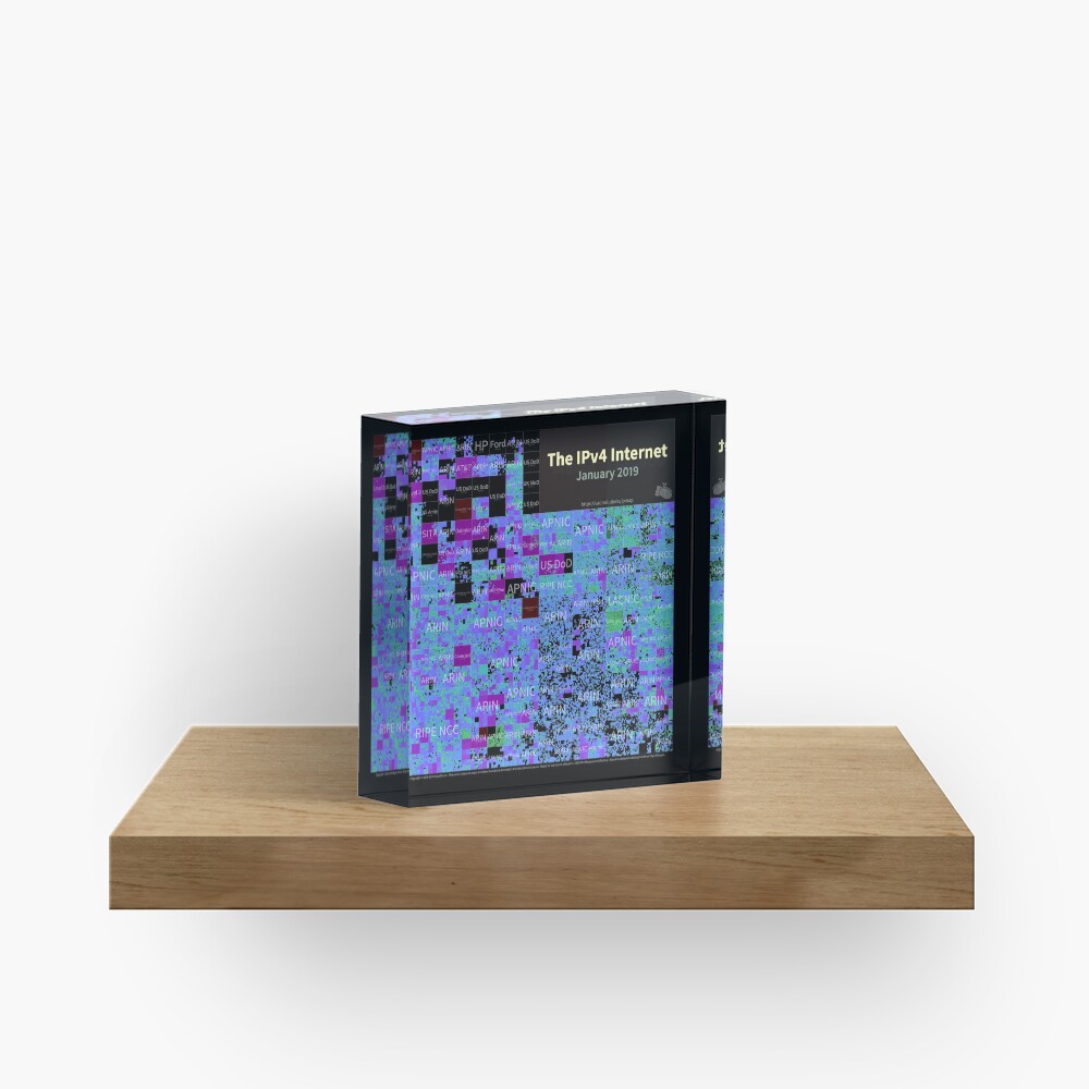 The IPv4 Internet - January 2019 Acrylic Block