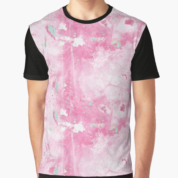 Pink and Mint Marble Graphic T-Shirt