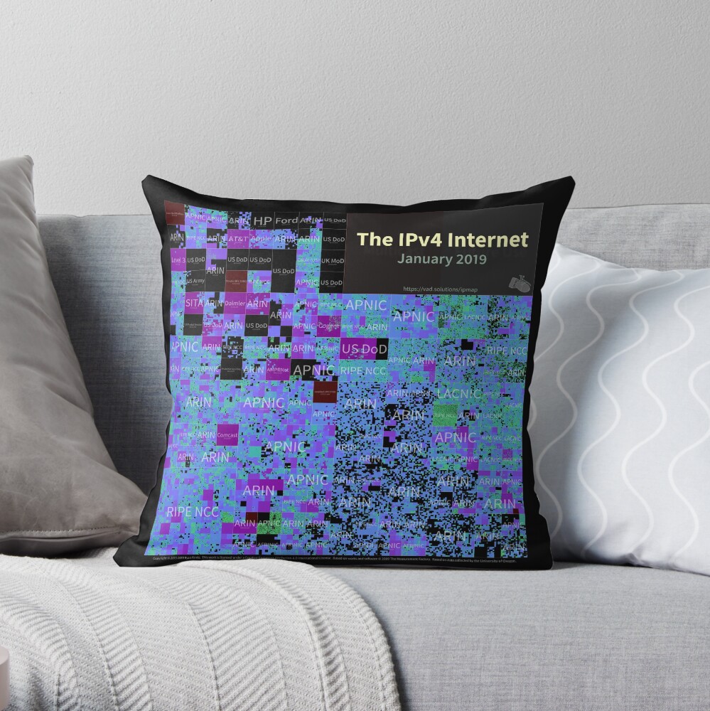 The IPv4 Internet - January 2019 Throw Pillow