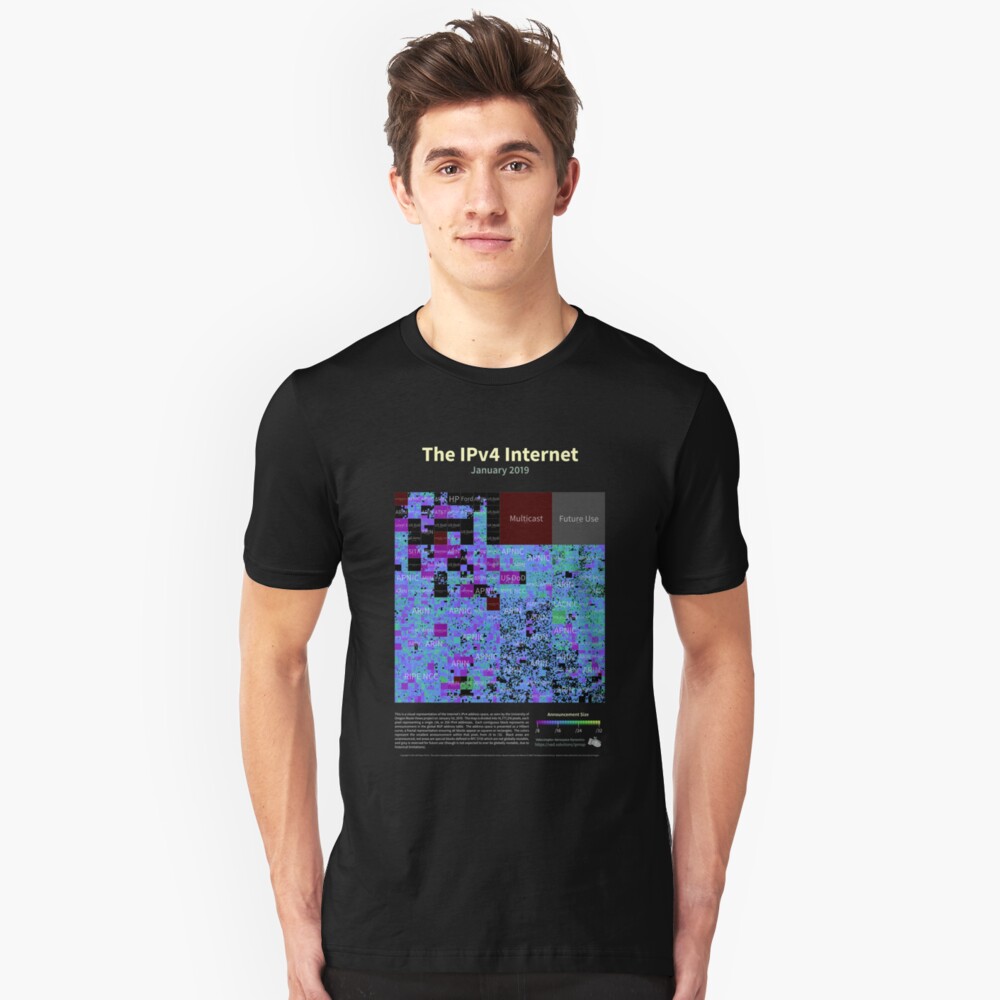 The IPv4 Internet - January 2019 Slim Fit T-Shirt