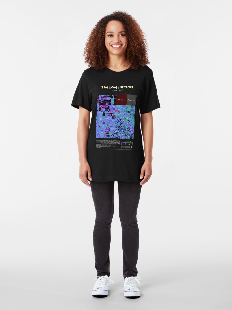 Alternate view of The IPv4 Internet - January 2019 Slim Fit T-Shirt