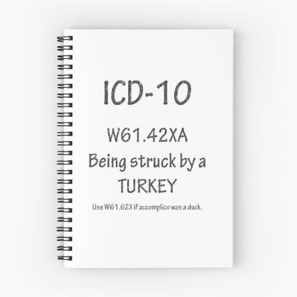 Item preview, ICD-10 Must be specific: Was that a turkey?  Was he being helped by a duck? designed and sold by Corri Gryting Gutzman.