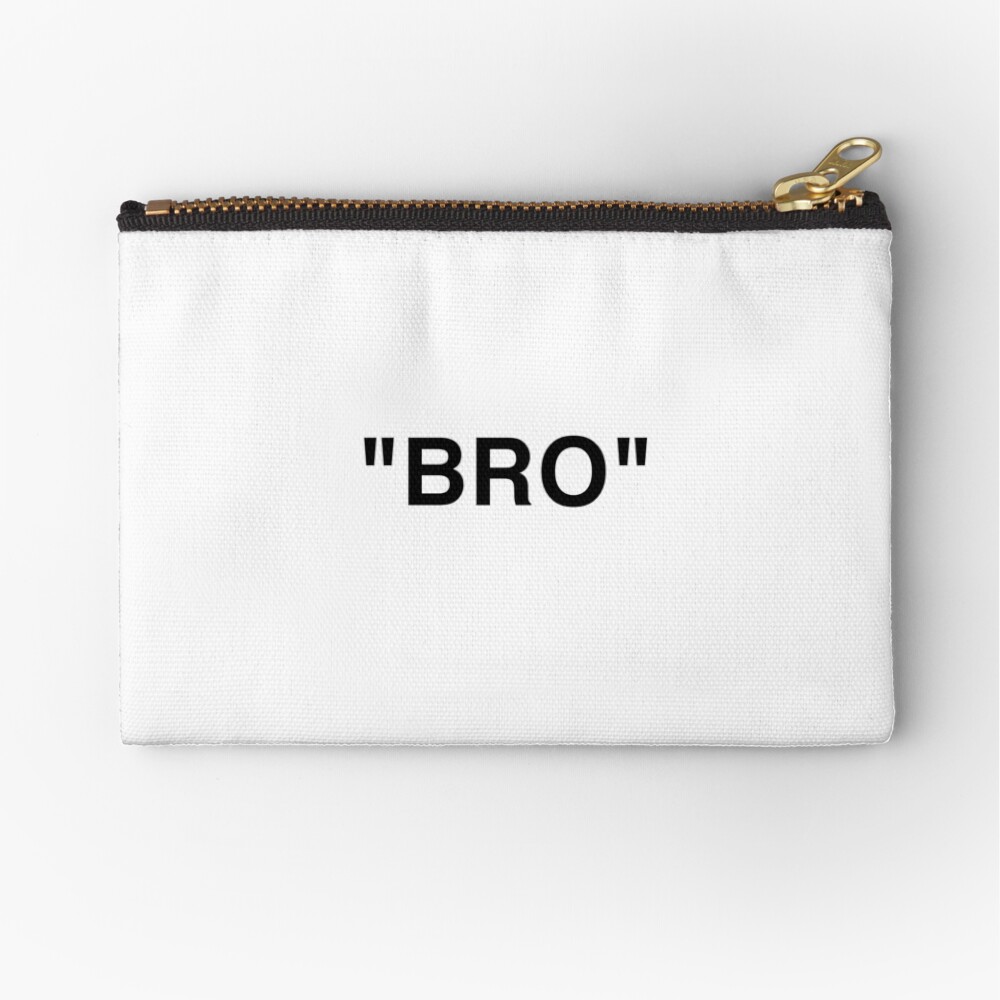 OFF WHITE Inspired Bro Zipper Pouch