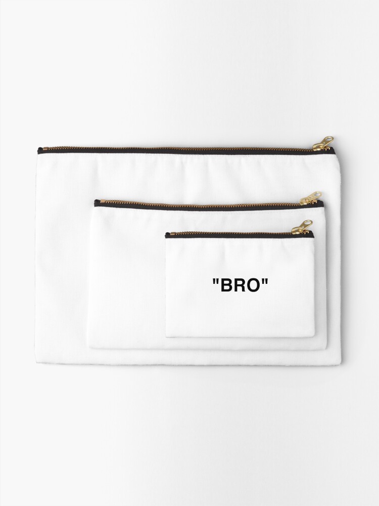 Alternate view of OFF WHITE Inspired Bro Zipper Pouch