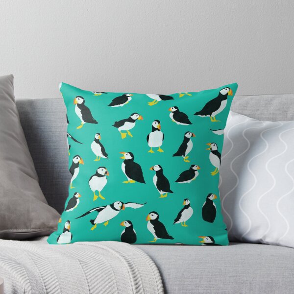 Item preview, Puffins on Turquoise designed and sold by natalievmason.
