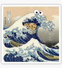 Lustige japanische Plätzchen-große Welle weg von Kanagawa-T-Shirt Sticker