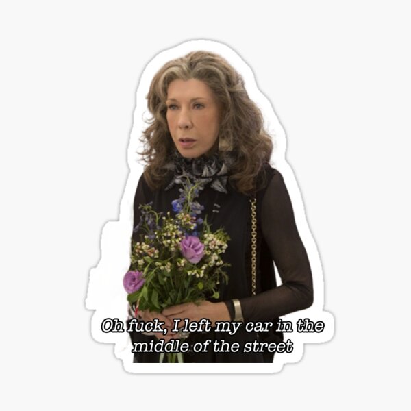 Oh fuck, I left my car in the middle of the street Sticker