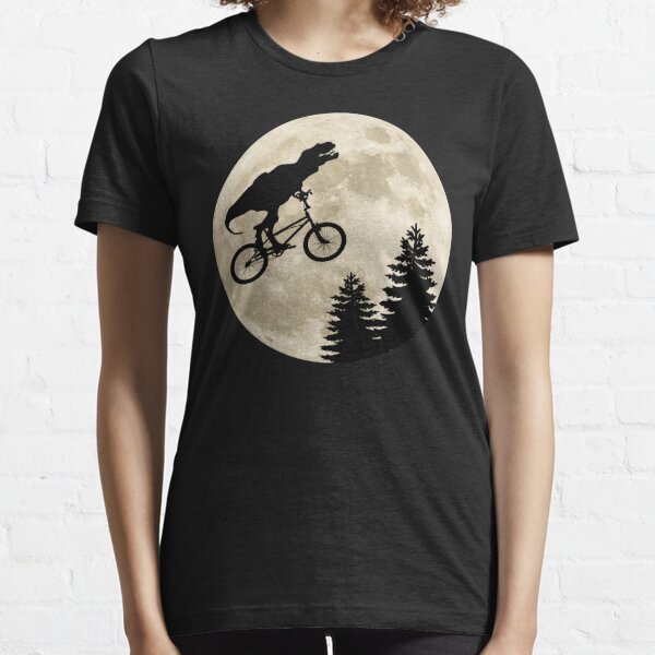 T-Rex Flying Over The Moon Essential T-Shirt