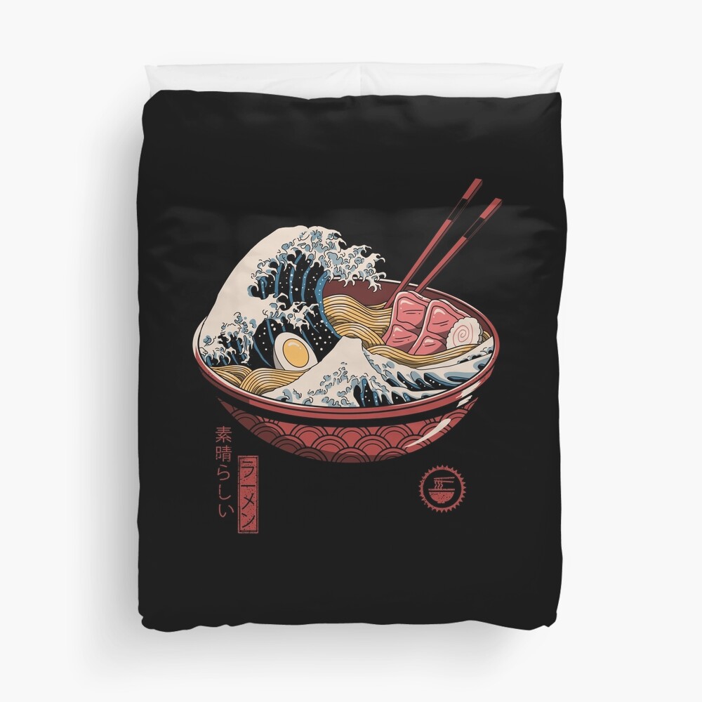Great Ramen Wave Duvet Cover