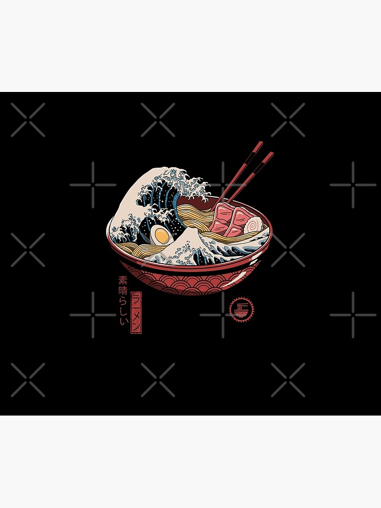 Thumbnail 2 of 2, Duvet Cover, Great Ramen Wave designed and sold by vincenttrinidad.