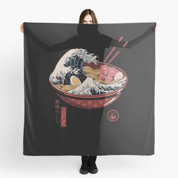 Grande vague de ramen Foulard