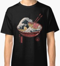 Camiseta clásica Gran ramen de onda