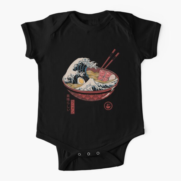 Great Ramen Wave Short Sleeve Baby One-Piece
