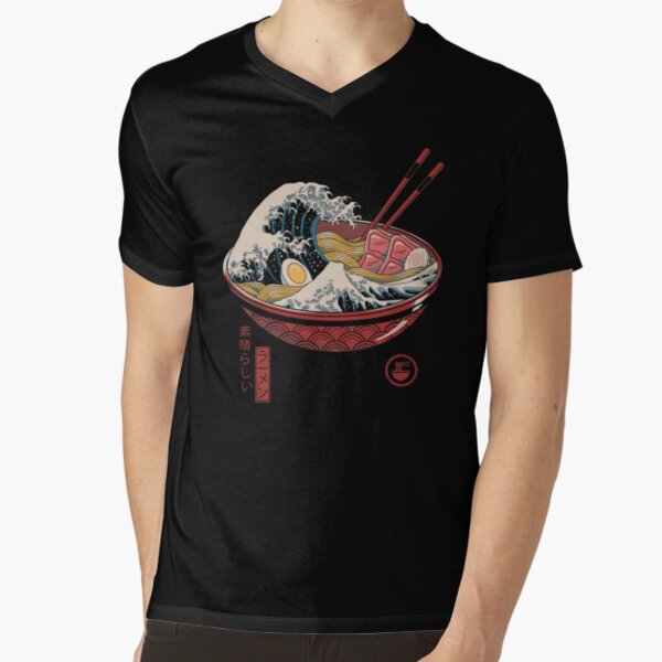 Great Ramen Wave V-Neck T-Shirt