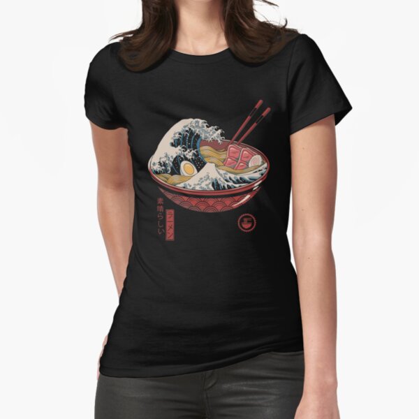 Great Ramen Wave Fitted T-Shirt