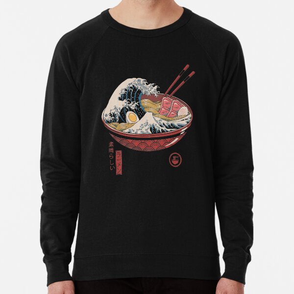 Gran ramen de onda Sudadera ligera