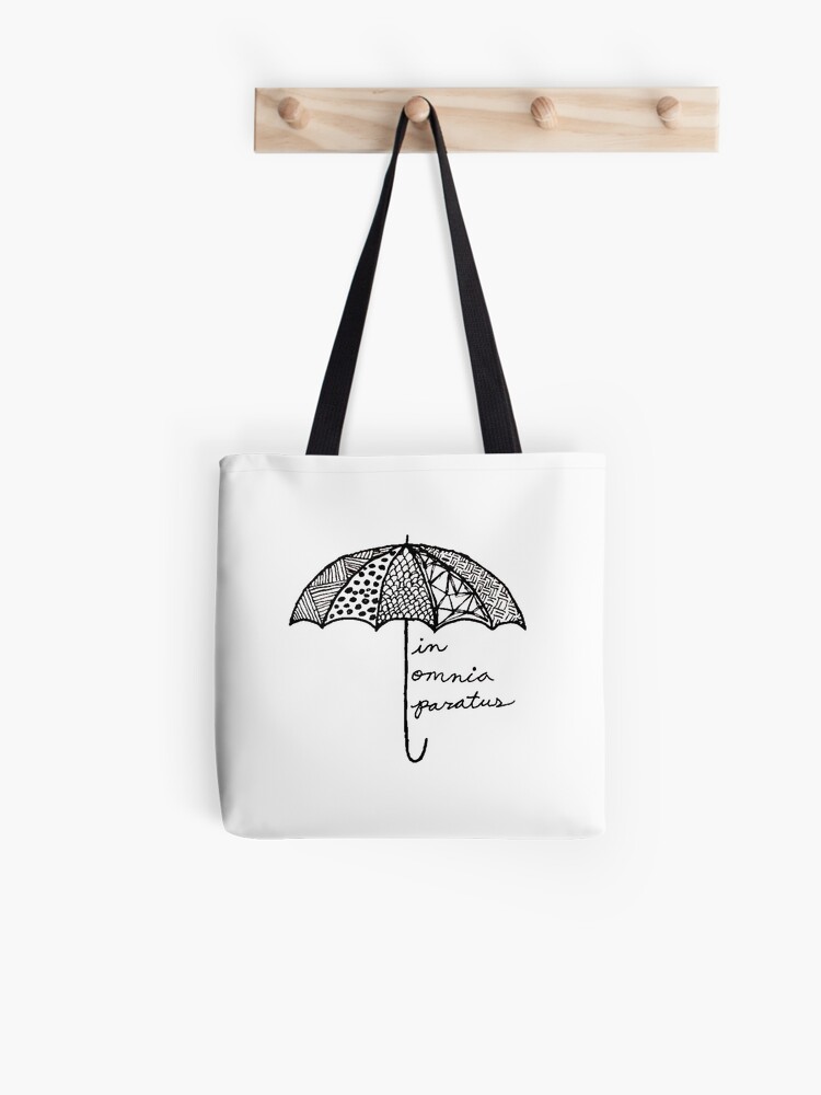 In Omnia Paratus Umbrella Tote Bag For Sale By Rebecca N Art Redbubble