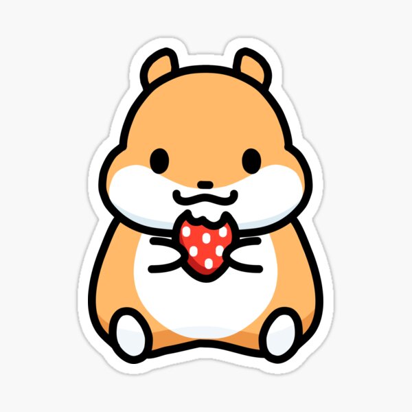 Item preview, Strawberry Hamster designed and sold by littlemandyart.