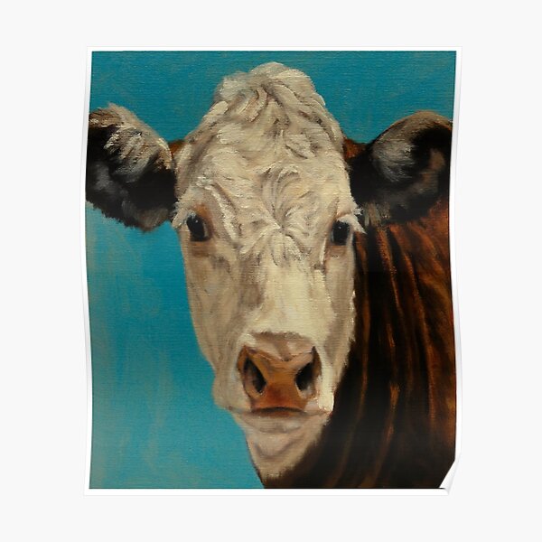 hereford cow wall art