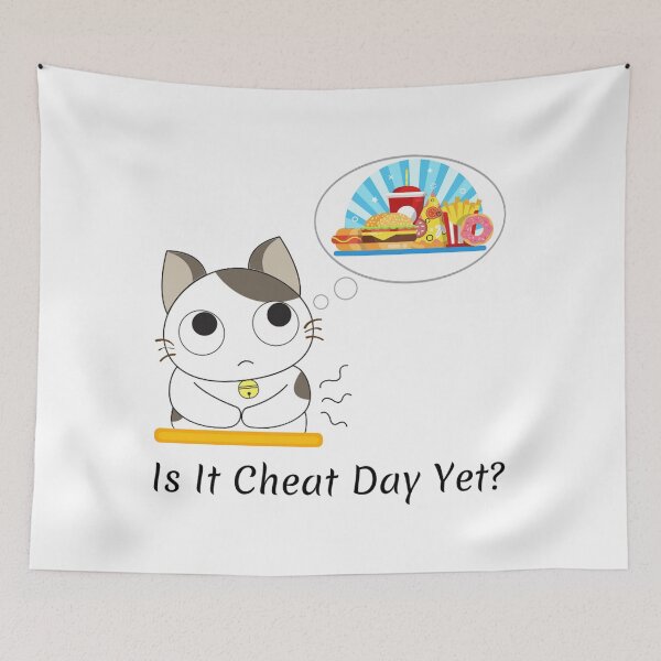 Item preview, Is It Cheat Day Yet? Unisex Kitten Cat Lover Workout designed and sold by DibbaDesigns.