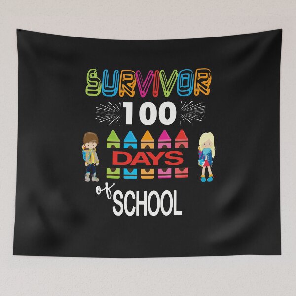 Item preview, 100 Day School Designs For Teacher & Students Cute School Survivor designed and sold by Sapphire Star.