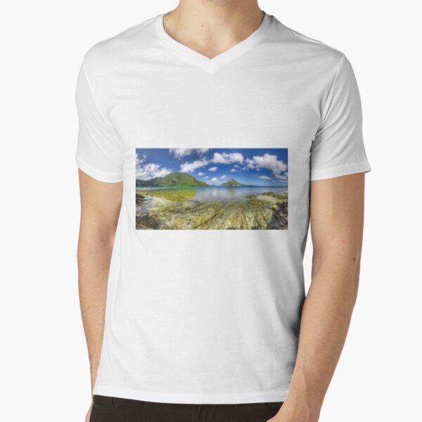 Elnido, Palawan, Philippines - Elnido Pano Sunny Day V-Neck T-Shirt