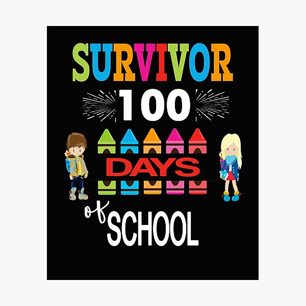 Item preview, 100 Day School Designs For Teacher & Students Cute School Survivor100 Days Of School designed and sold by kimmicsts.