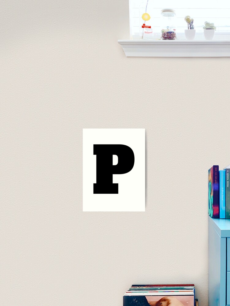 Printable Solid Black Letter P Silhouette