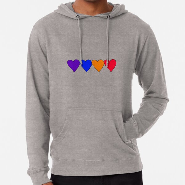 Purple Blue Orange Red (2) Lightweight Hoodie