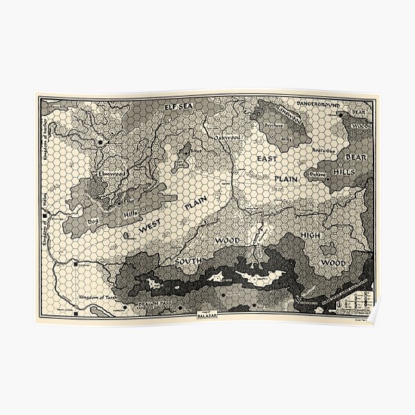 Map of Balazar (Griffin Mountain) Poster