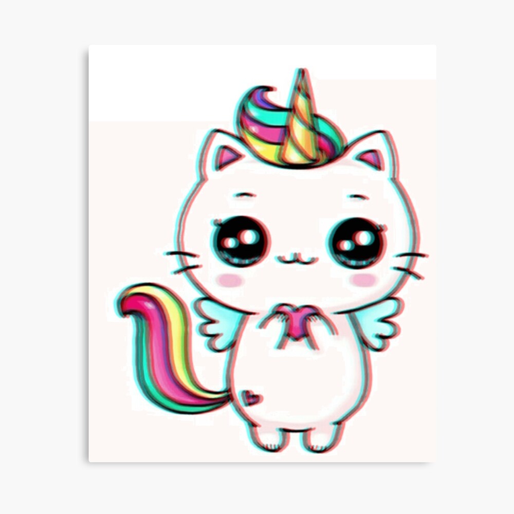 Impression Photo Chaton Magique Licorne Minou Par 343g Redbubble