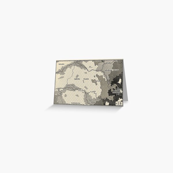 The Elder Wilds Map (Griffin Mountain) Greeting Card