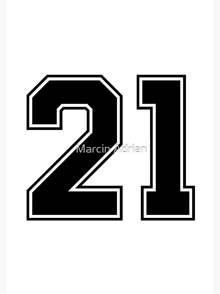 21 American Football Classic Vintage Sport Jersey Number for american  football, baseball or basketball 21 jersey number, 21 Jersey Number, 21  jersey