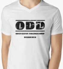 Dachshund Obsessed ODD Men's V-Neck T-Shirt