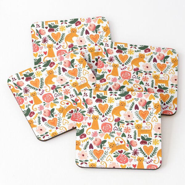 Item preview, Gouache Valentine Cats  designed and sold by TigaTiga.