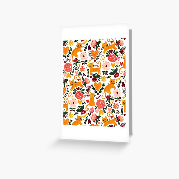 Item preview, Gouache Valentine Cats  designed and sold by TigaTiga.