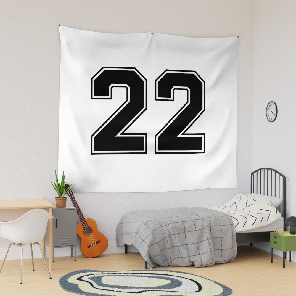22 American Football Classic Vintage Sport Jersey Number in black number on  white background for american football, baseball or basketball | Hardcover