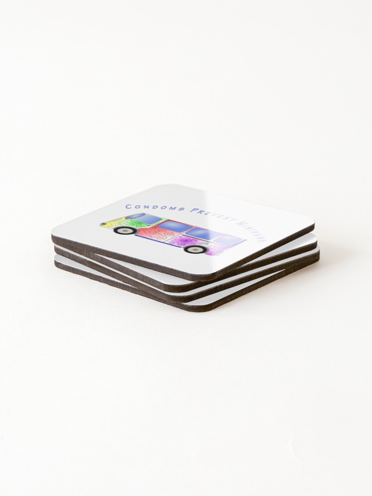 Thumbnail 4 of 5, Coasters (Set of 4), Minivan Prevention designed and sold by ColorfulCortex.