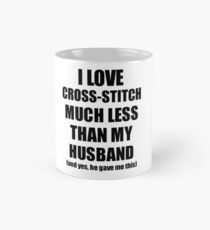 Cross-Stitch Wife Funny Valentine Gift Idea For My Spouse From Husband I Love Mug