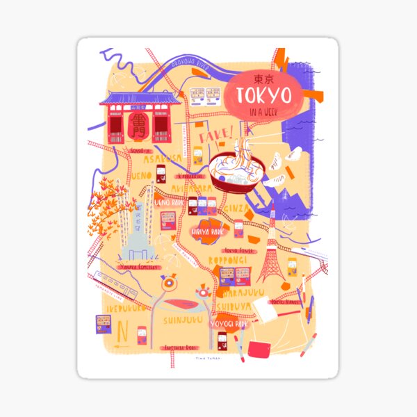 Tokyo map Sticker