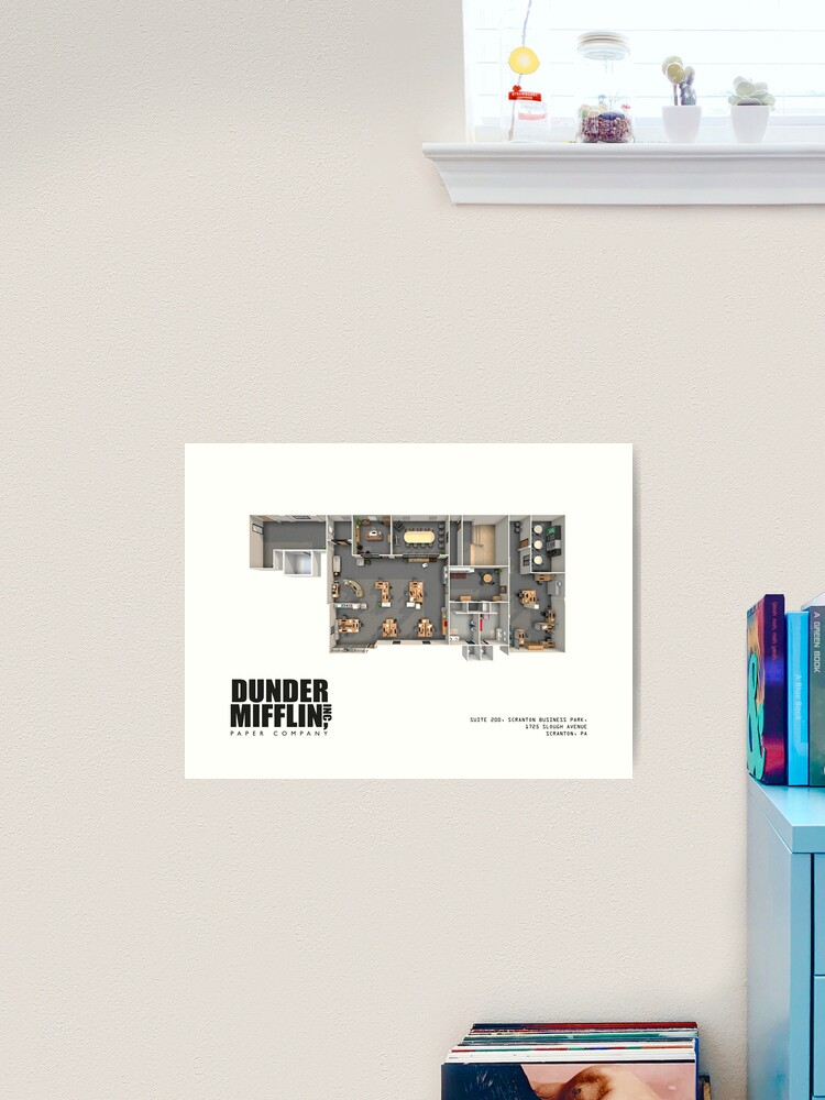 Dunder Mifflin Floor Plan Art Board Print for Sale by zoeandsons