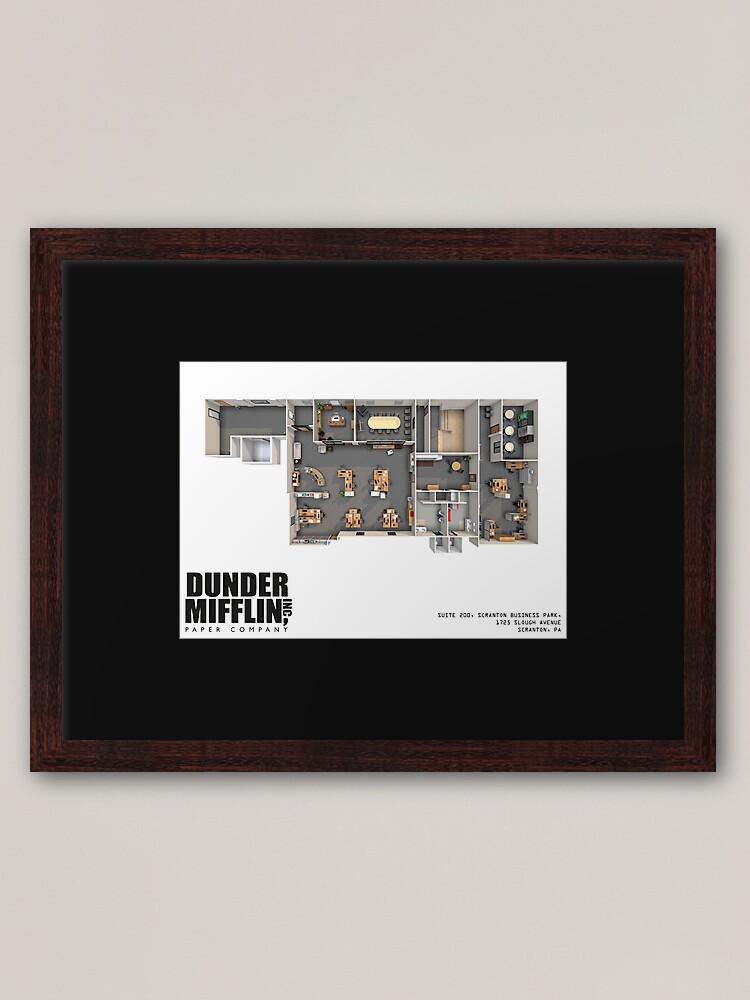 Dunder Mifflin Floor Plan Art Board Print for Sale by zoeandsons