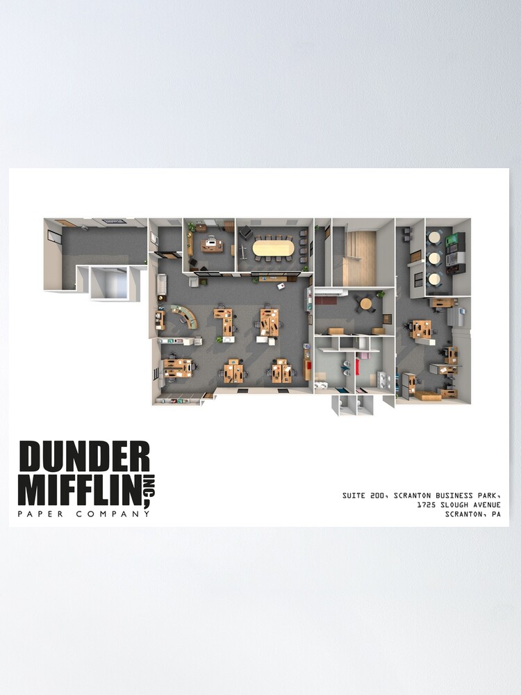 Dunder Mifflin Scranton  Office floor plan, Office layout, Office