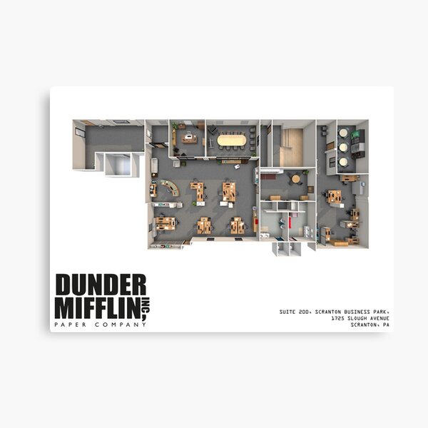 Dunder Mifflin Floor Plan Canvas Print