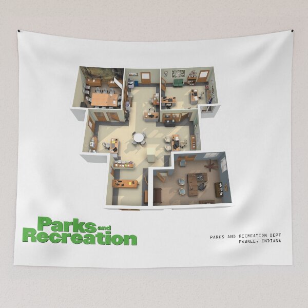 Item preview, Parks and Recreation Floor Plan designed and sold by zoeandsons.