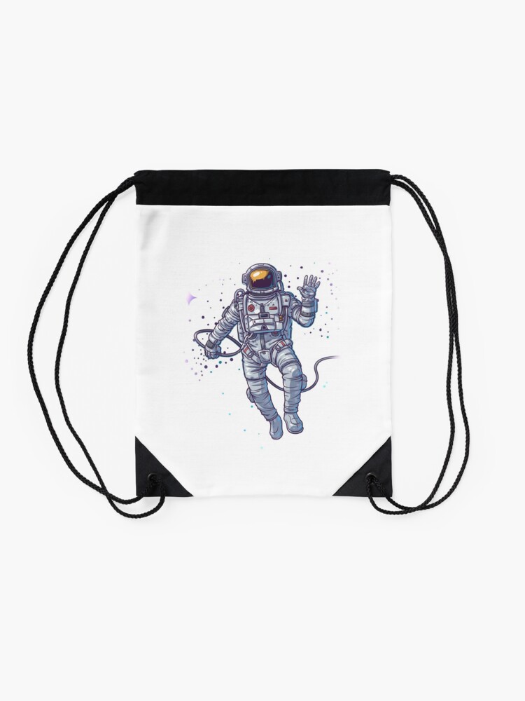 Drawstring Backpack Astronaut Space Galaxy Gym Bag