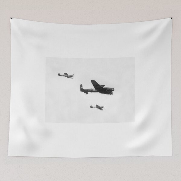Item preview, Lancaster bomber flanked by Spitfire and Hurricane fighter. designed and sold by BritishYank.